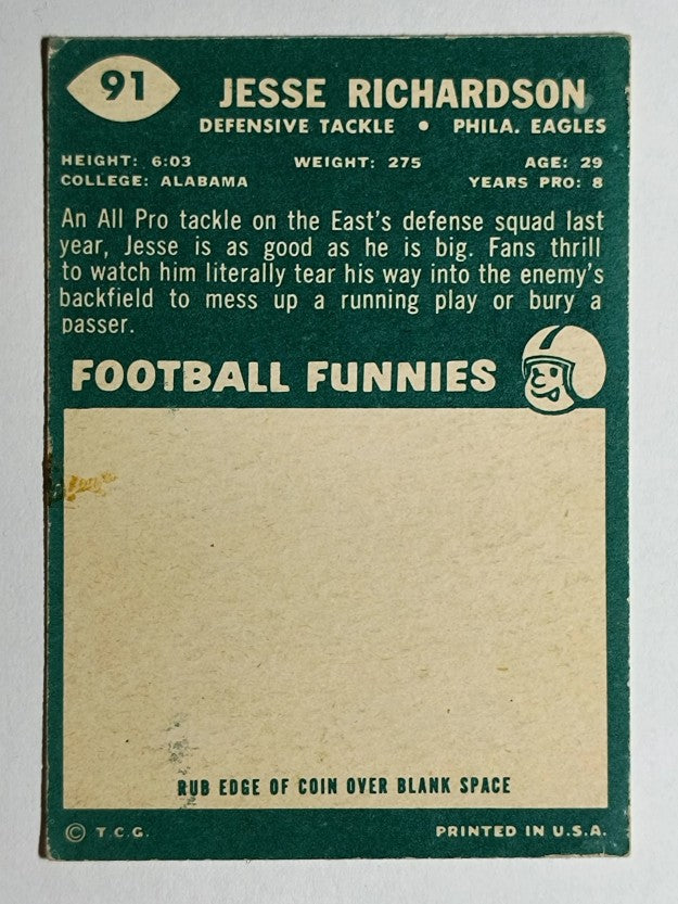 1960 Topps #91 Jesse Richardson (VG)