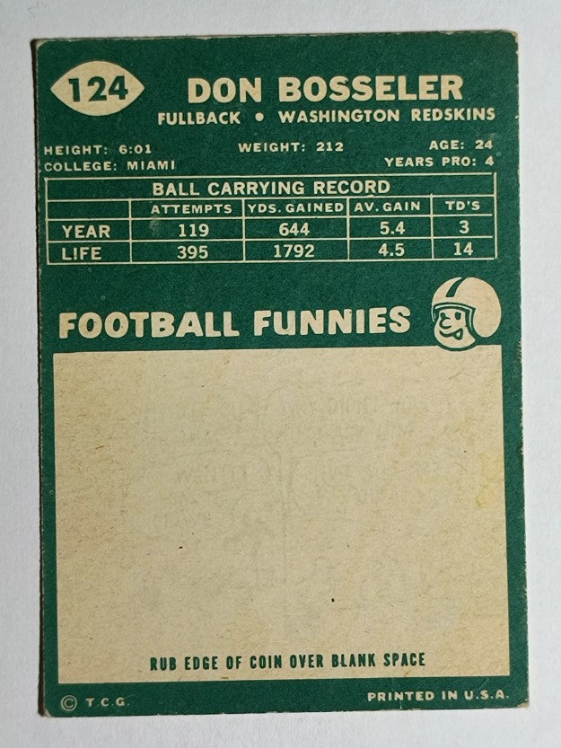 1960 Topps #124 Don Bosseler (VG)