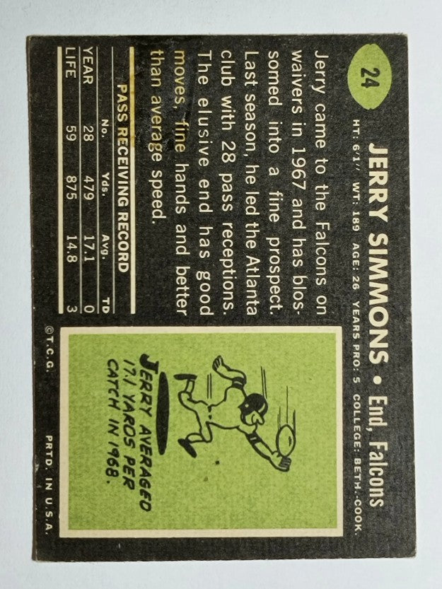 1969 Topps #24 Jerry Simmons (POOR)