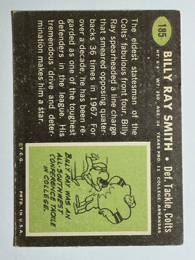 1969 Topps #185 Billy Ray Smith (POOR)