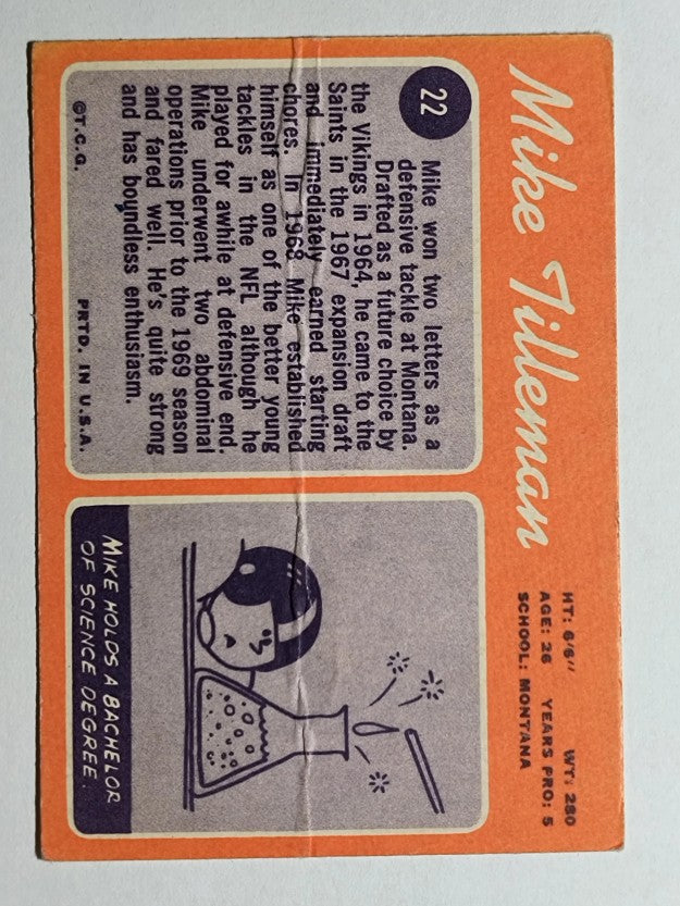 1970 Topps #22 Mike Tilleman (GOOD)