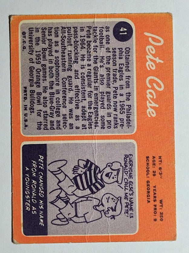 1970 Topps #41 Pete Case (POOR)