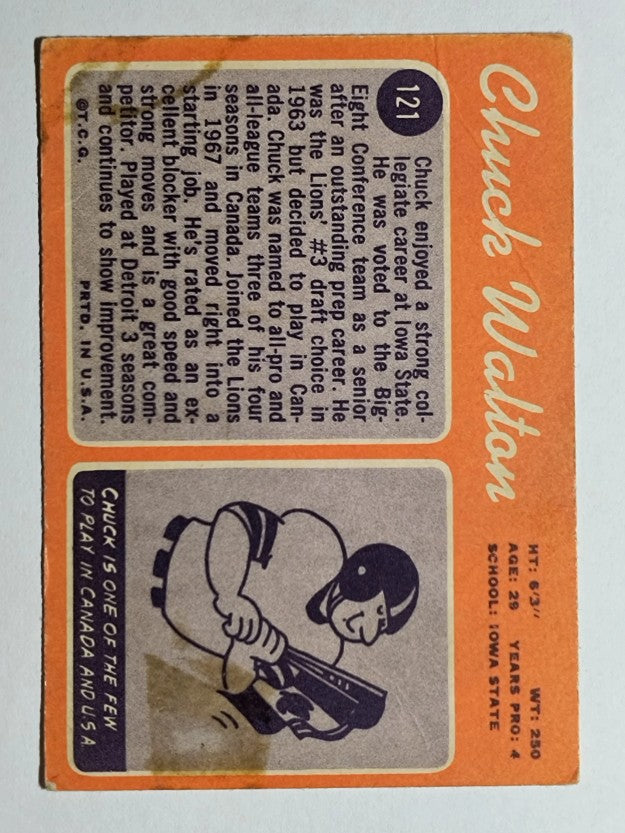 1970 Topps #121 Chuck Walton RC (POOR)