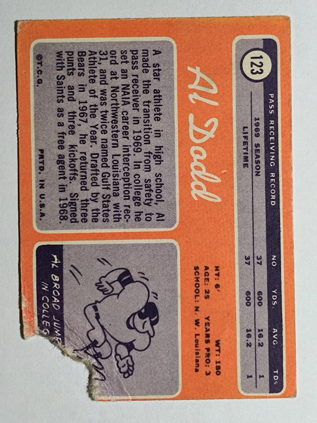 1970 Topps #123 Al Dodd RC (POOR)