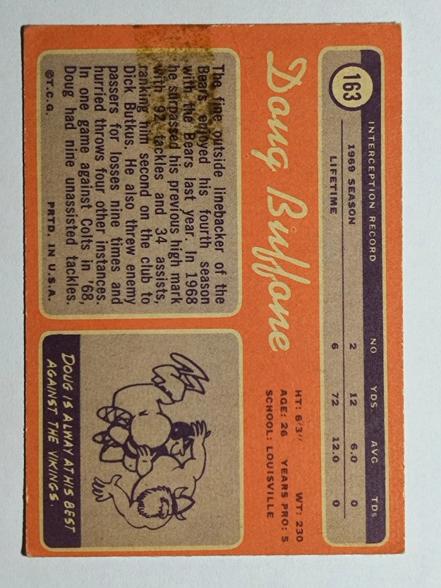 1970 Topps #163 Doug Buffone RC (POOR)