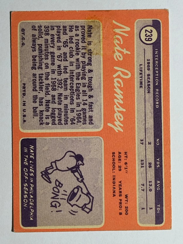 1970 Topps #239 Nate Ramsey (POOR)