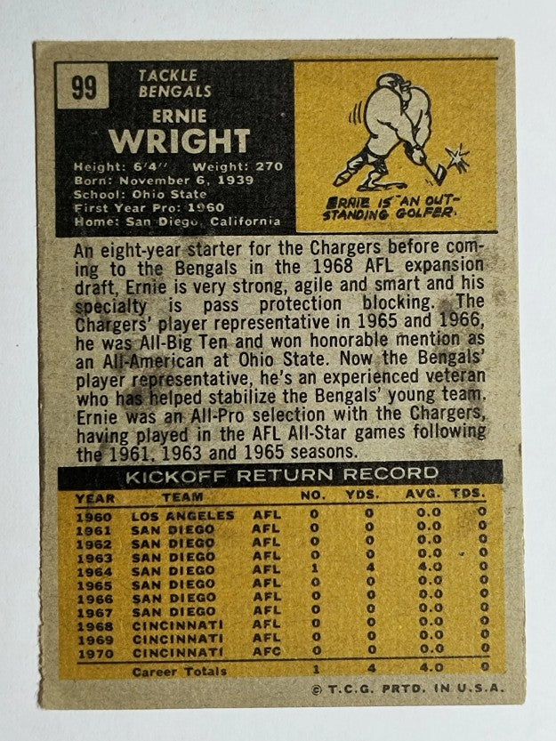 1971 Topps #99 Ernie Wright (VGEX)
