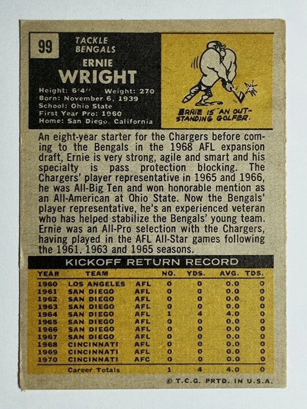 1971 Topps #99 Ernie Wright (GOOD)