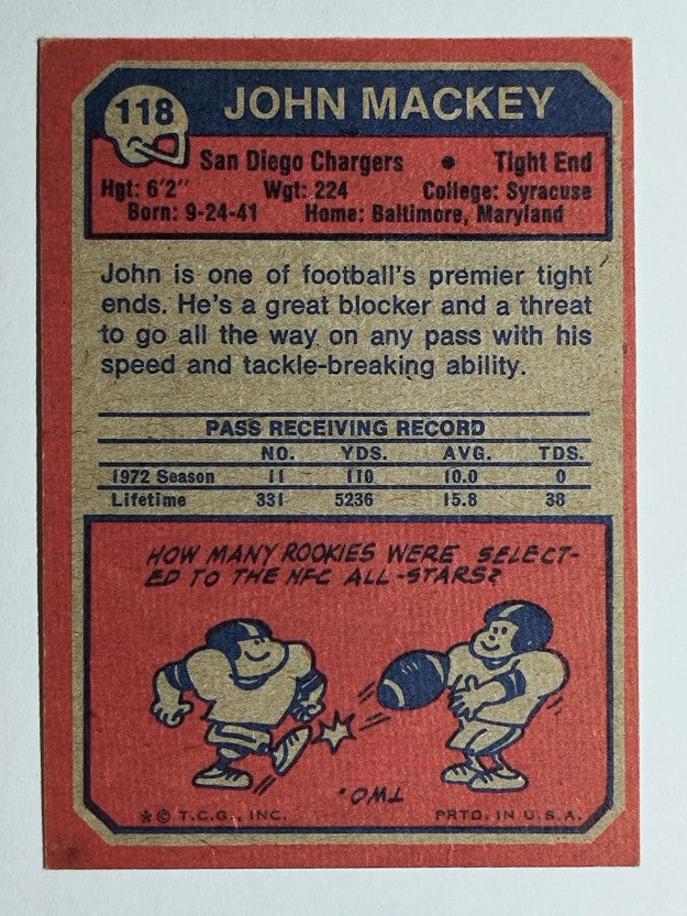 1973 Topps #118 John Mackey (EX)