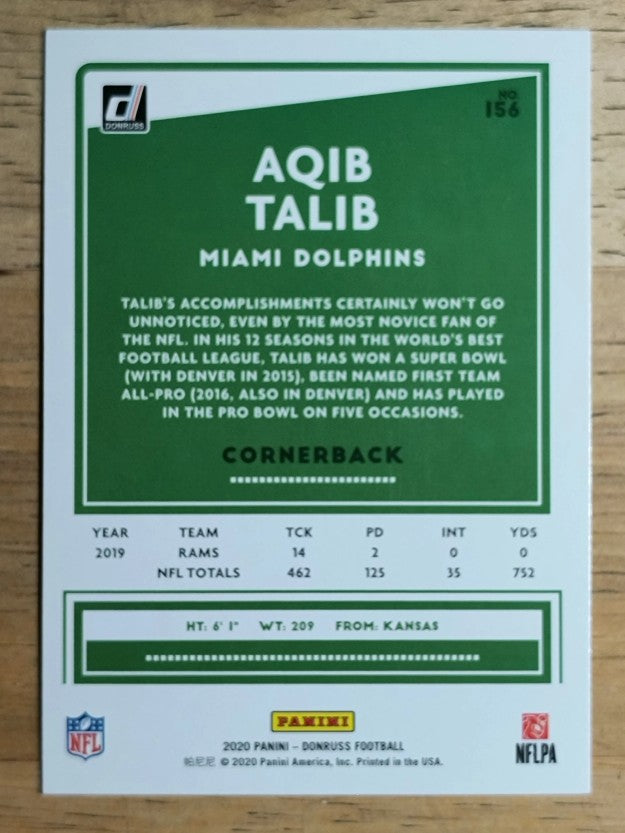 2020 Donruss #156 Aqib Talib