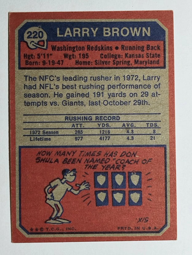 1973 Topps #220 Larry Brown (EX)