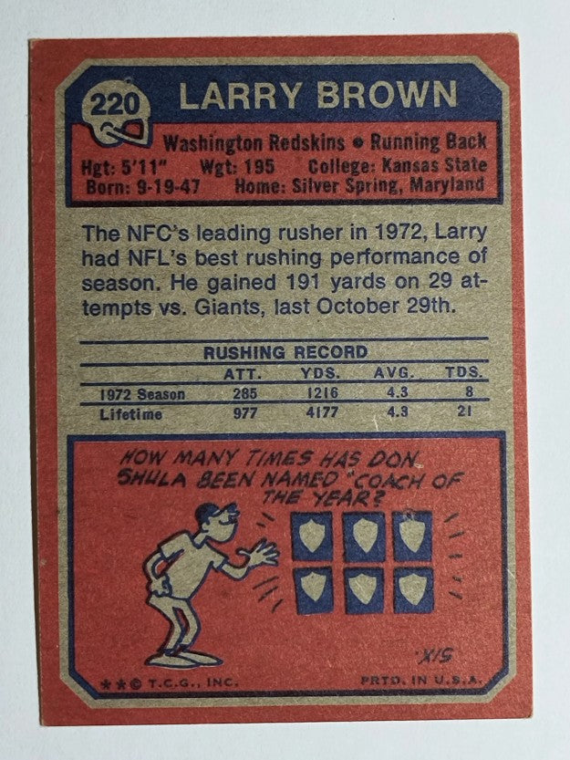 1973 Topps #220 Larry Brown (EX)