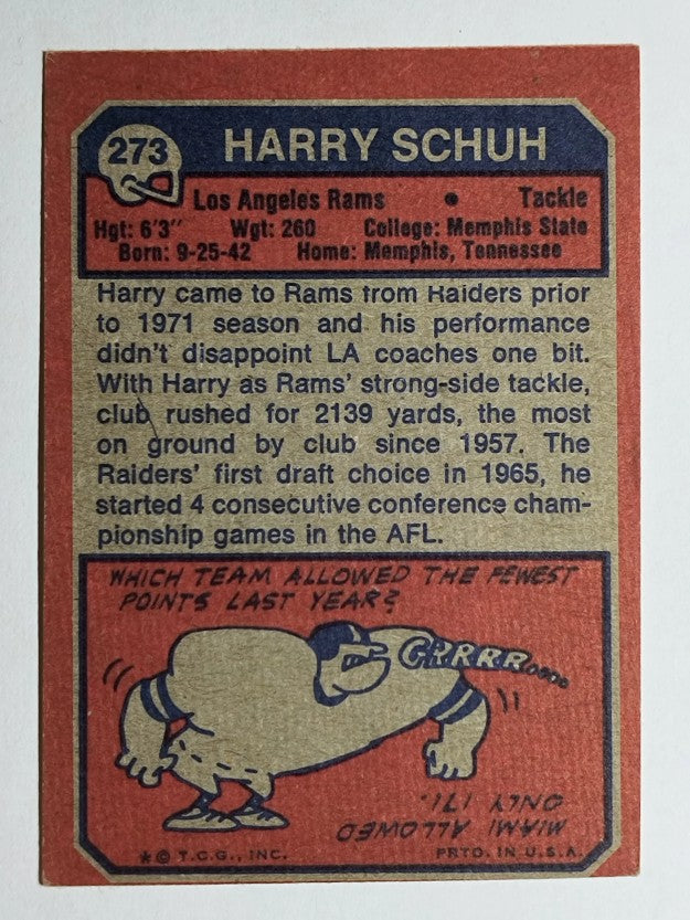 1973 Topps #273 Harry Schuh (VG)