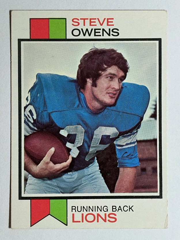 1973 Topps #495 Steve Owens (VGEX)