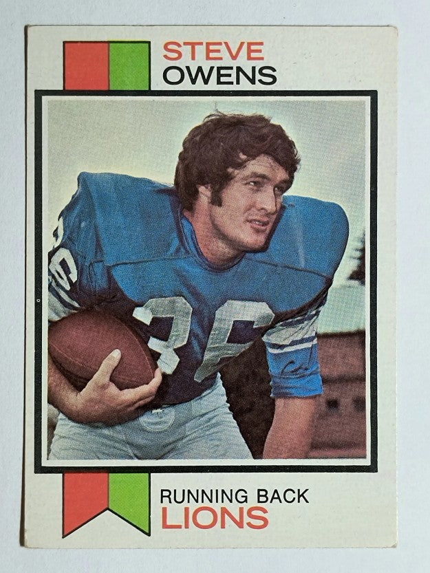 1973 Topps #495 Steve Owens (VGEX)