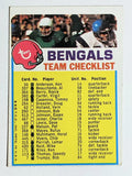 1973 Topps Team Checklists #5 Cincinnati Bengals (GOOD)