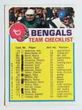 1973 Topps Team Checklists #5 Cincinnati Bengals (GOOD)