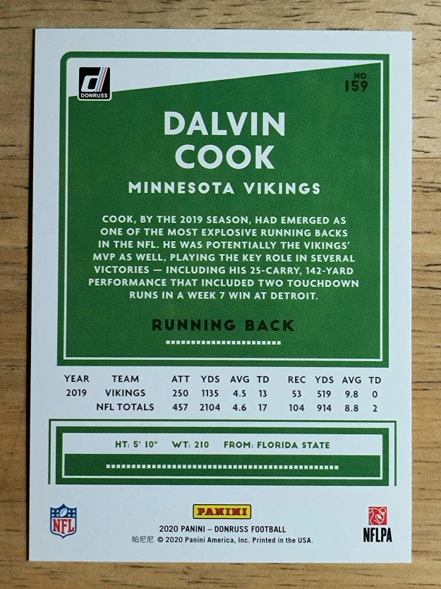 2020 Donruss #159 Dalvin Cook