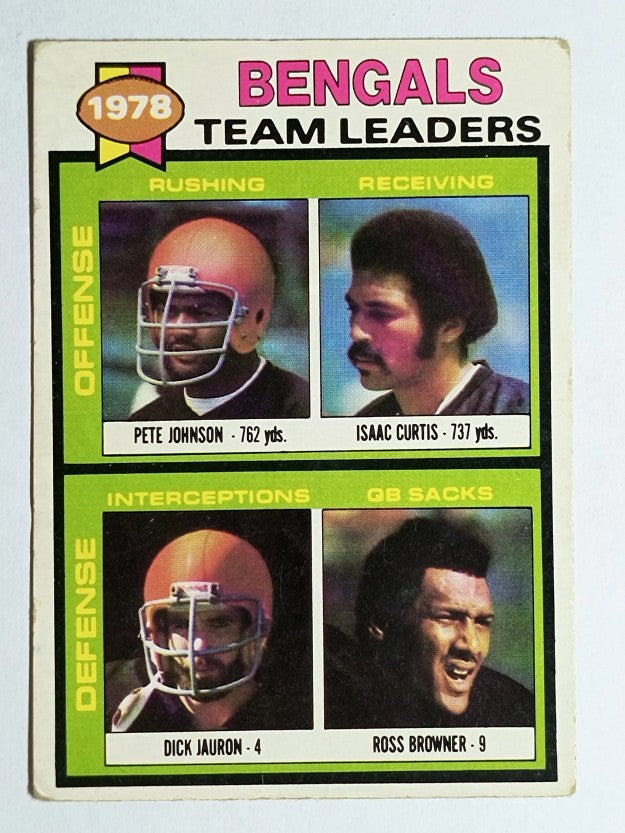 1979 Topps #94 TL/Pete Johnson/Isaac Curtis/Dick Jauron/Ross Browner (GOOD)