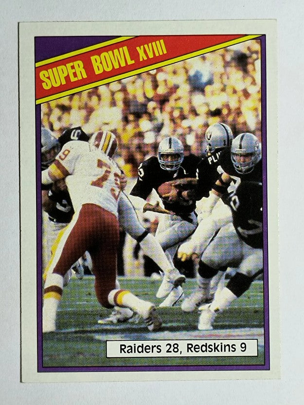 1984 Topps #9 Super Bowl XVIII/Marcus Allen