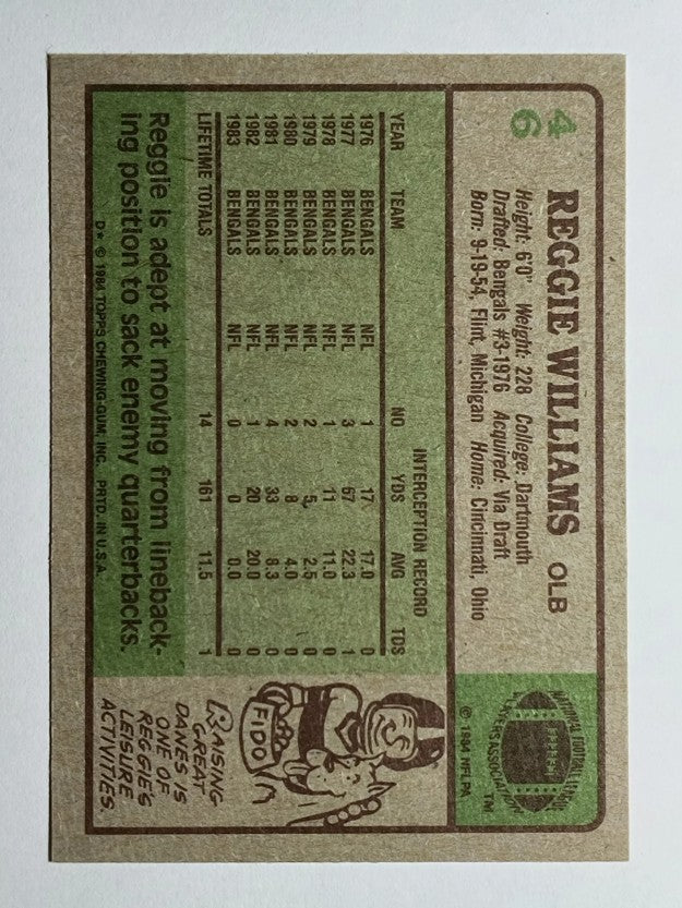 1984 Topps #46 Reggie Williams