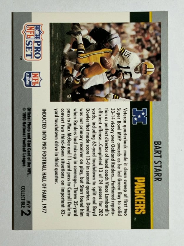 1990 Pro Set Super Bowl MVP's #2 Bart Starr