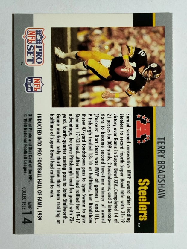 1990 Pro Set Super Bowl MVP's #14 Terry Bradshaw