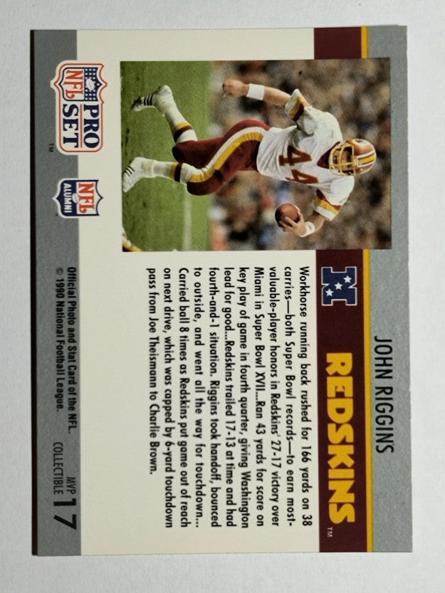 1990 Pro Set Super Bowl MVP's #17 John Riggins