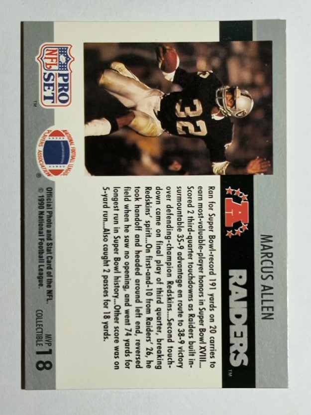 1990 Pro Set Super Bowl MVP's #18 Marcus Allen