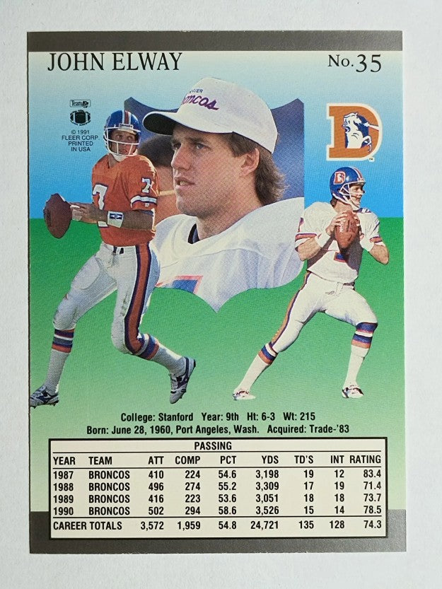 1991 Ultra #35 John Elway