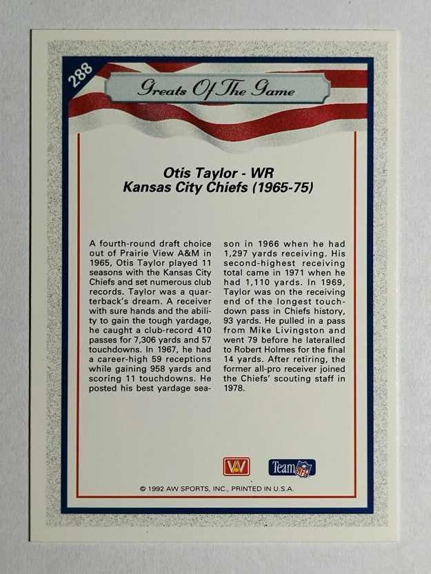 1992 All World #288 Otis Taylor GG