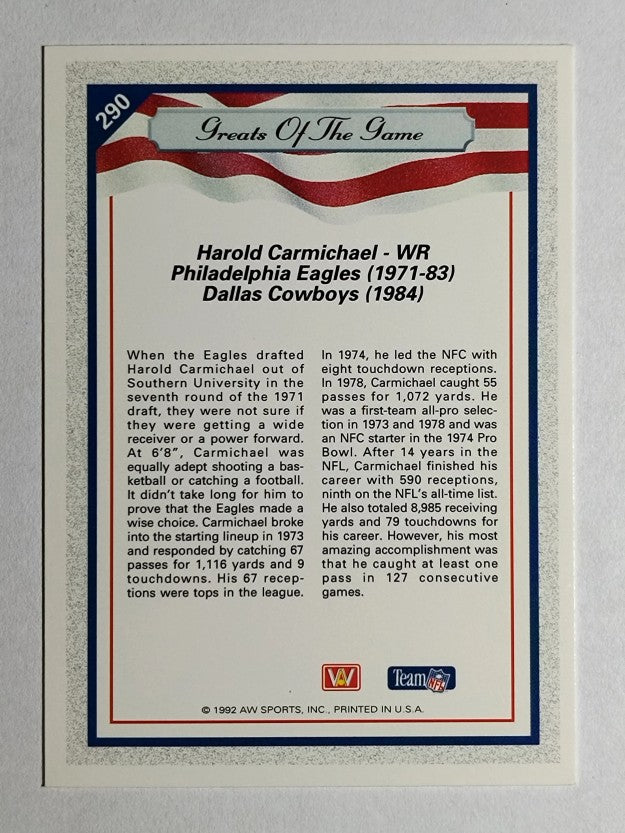 1992 All World #290 Harold Carmichael GG