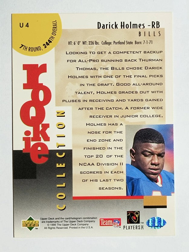 1995 Collector's Choice Update #U4 Darick Holmes RC
