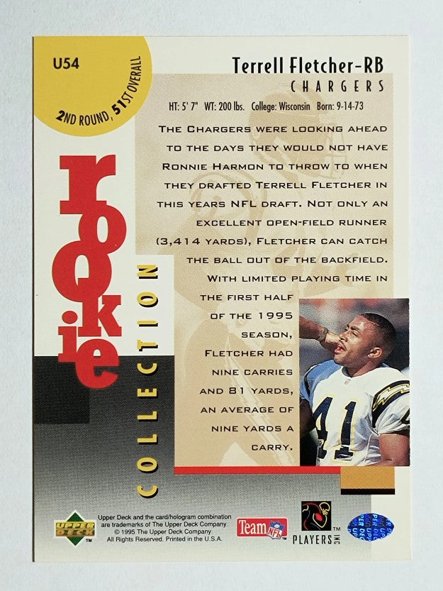 1995 Collector's Choice Update #U54 Terrell Fletcher RC