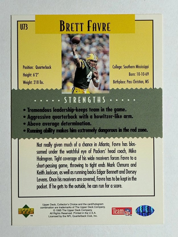 1995 Collector's Choice Update #U73 Brett Favre K