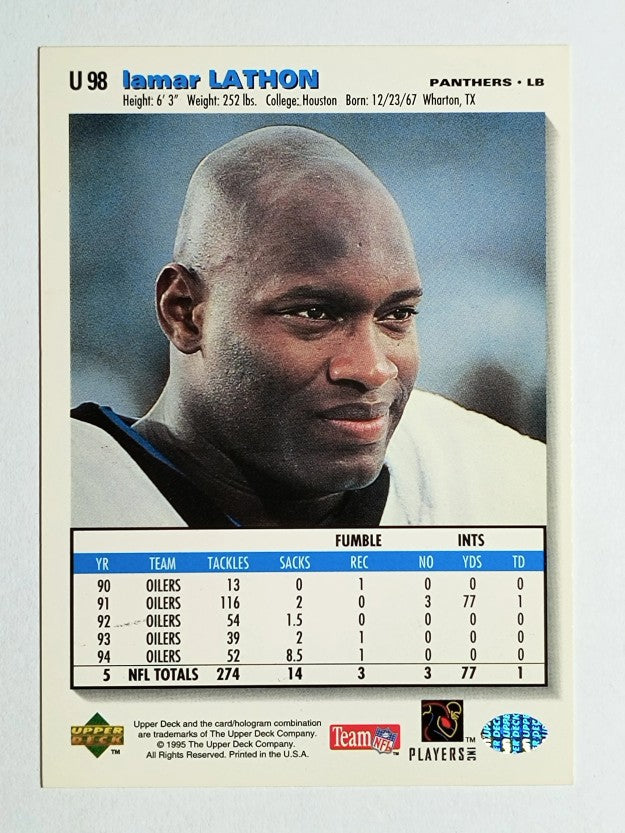 1995 Collector's Choice Update #U98 Lamar Lathon