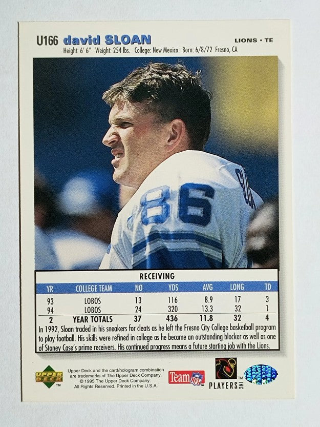 1995 Collector's Choice Update #U166 David Sloan RC
