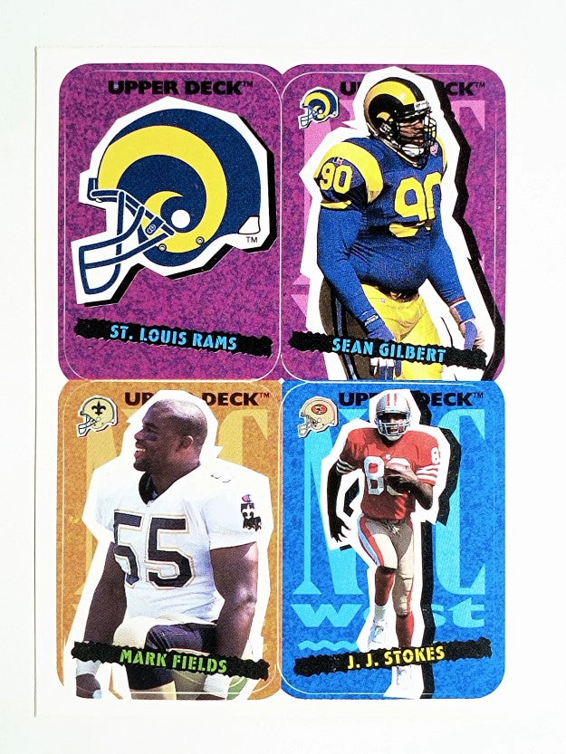 1995 Collector's Choice Update Stick-Ums #38 Stokes/Gilbert/Mark Fields/Rams