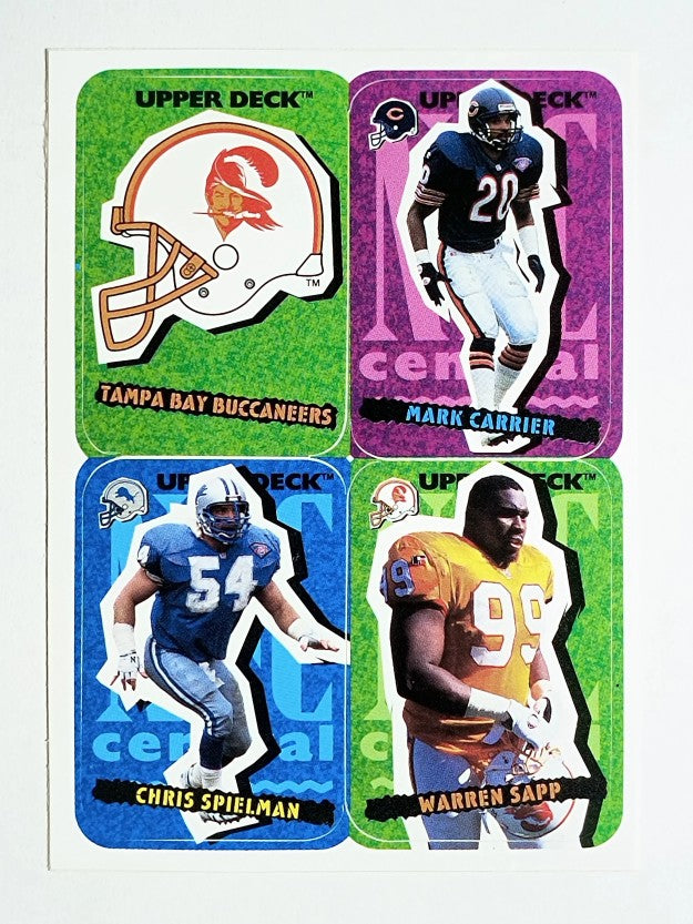 1995 Collector's Choice Update Stick-Ums #50 Carrier/Spielman/Warren Sapp/Bucs