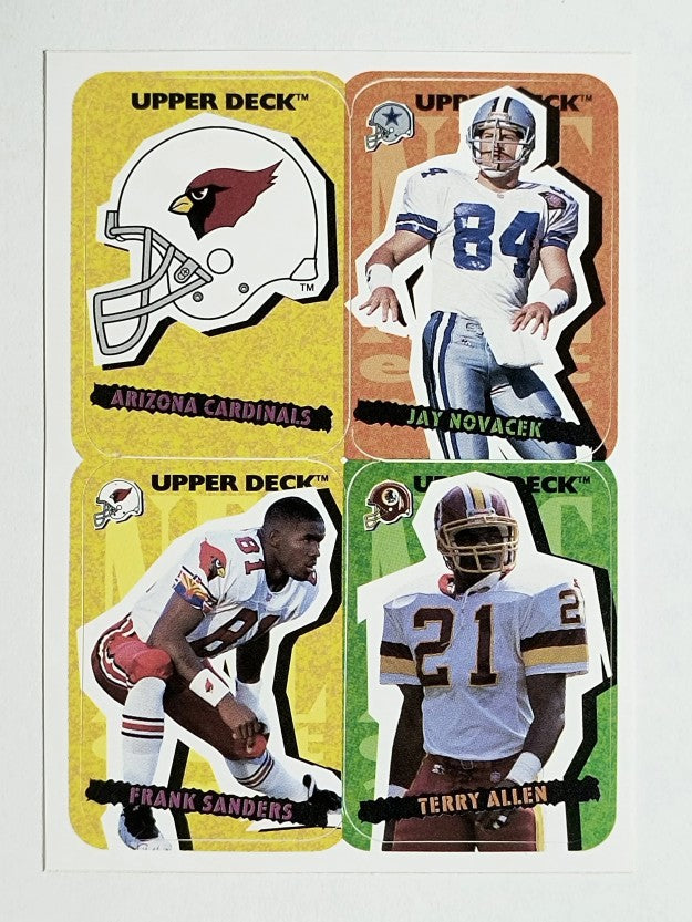 1995 Collector's Choice Update Stick-Ums #59 Sanders/Allen/Jay Novacek/Cardinals