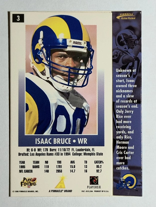 1996 Action Packed #3 Isaac Bruce
