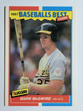 1987 Fleer Sluggers/Pitchers #26 Mark McGwire
