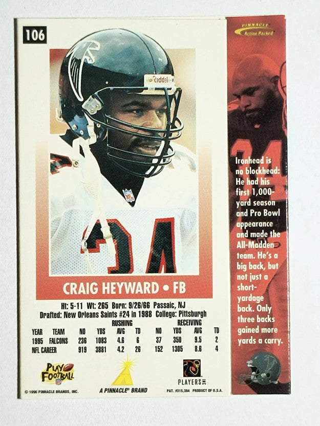 1996 Action Packed #106 Craig Heyward