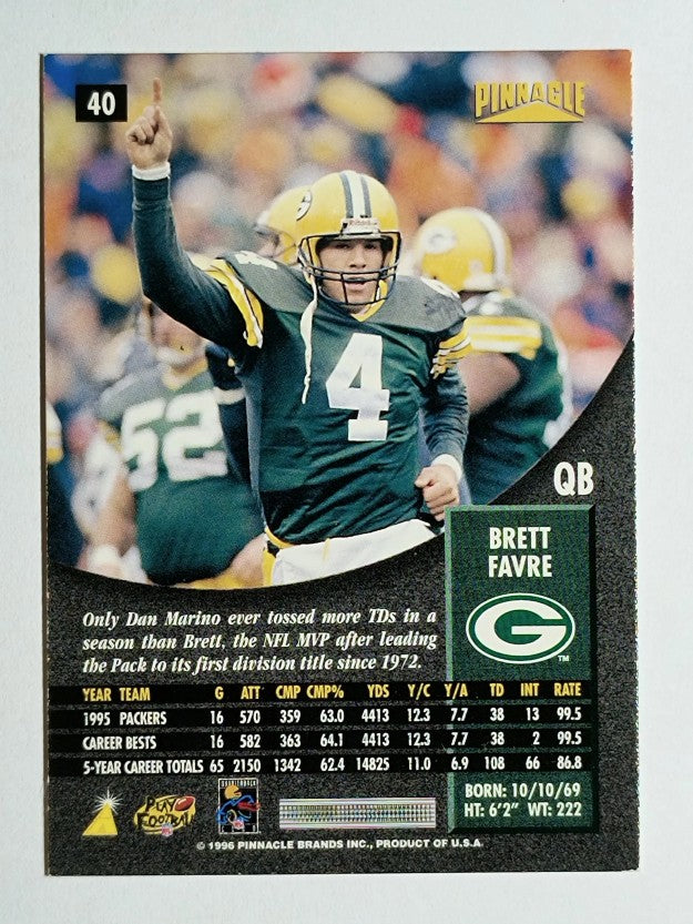 1996 Pinnacle Foil #40 Brett Favre