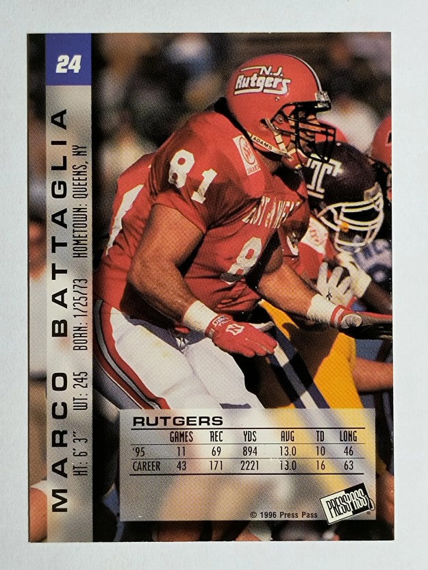 1996 Press Pass Paydirt #24 Marco Battaglia