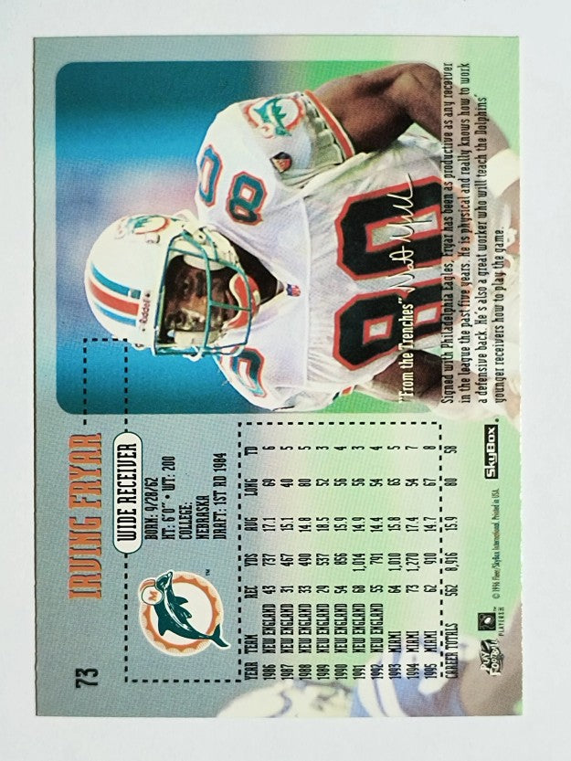 1996 SkyBox Impact #73 Irving Fryar