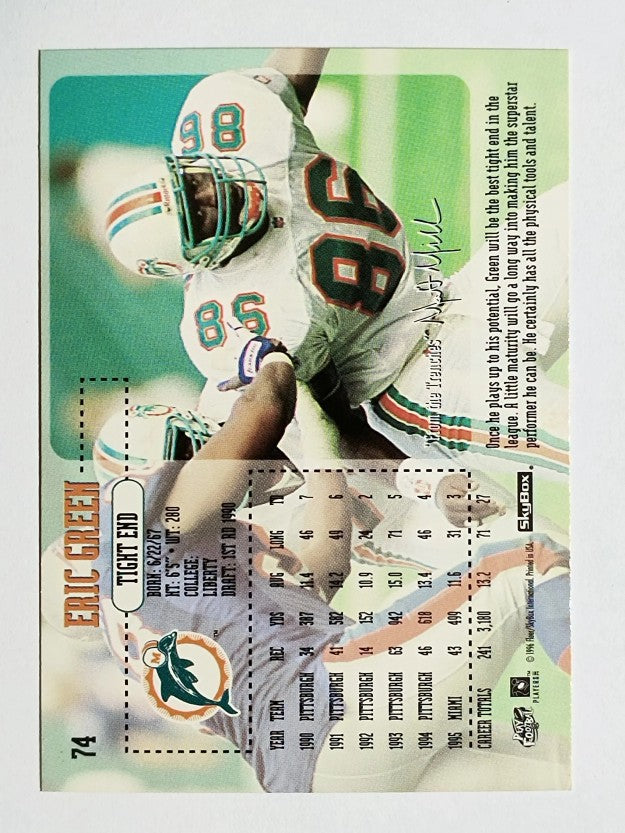 1996 SkyBox Impact #74 Eric Green