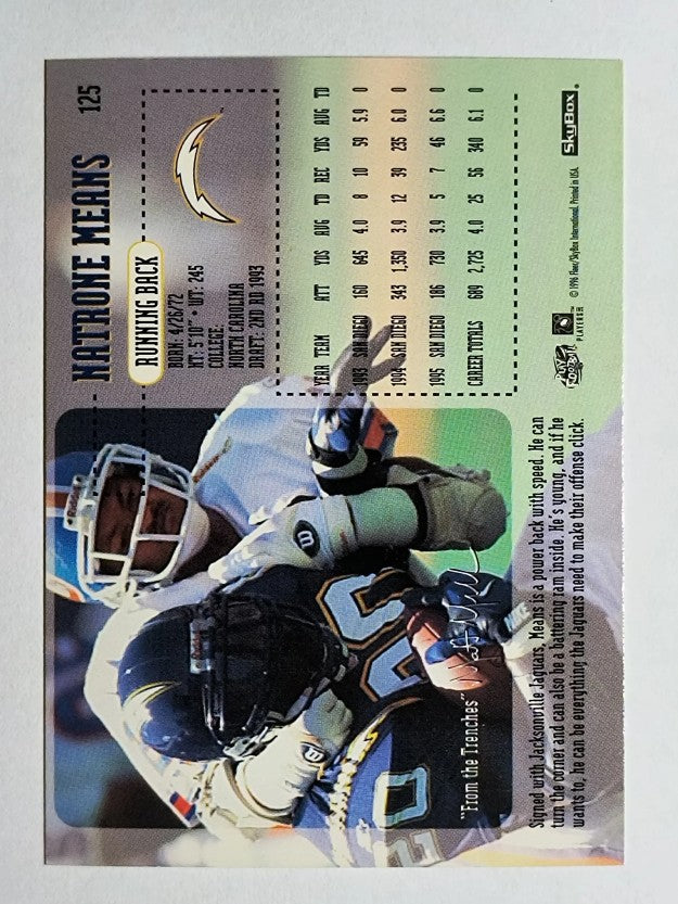 1996 SkyBox Impact #125 Natrone Means