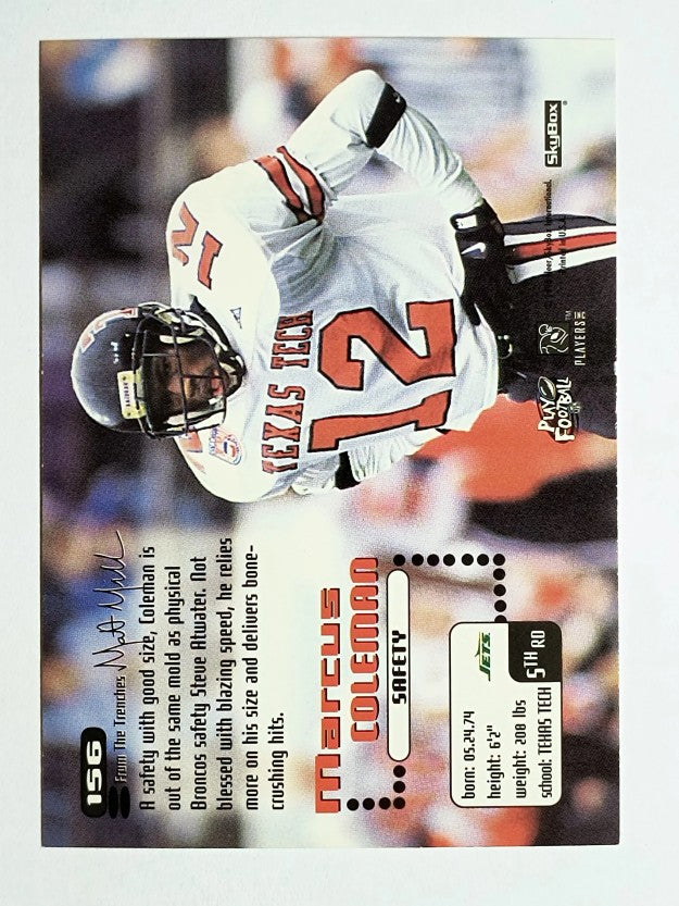 1996 SkyBox Impact #156 Marcus Coleman RC