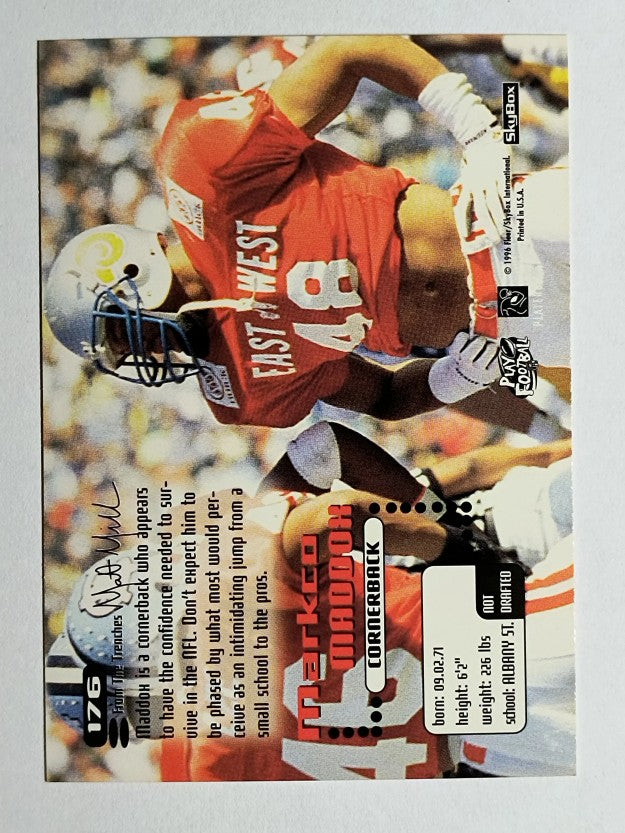 1996 SkyBox Impact #176 Markco Maddox RC